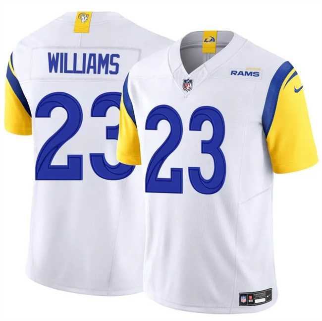 Men & Women & Youth Los Angeles Rams #23 Kyren Williams White 2024 Vapor Untouchable Stitched Jersey